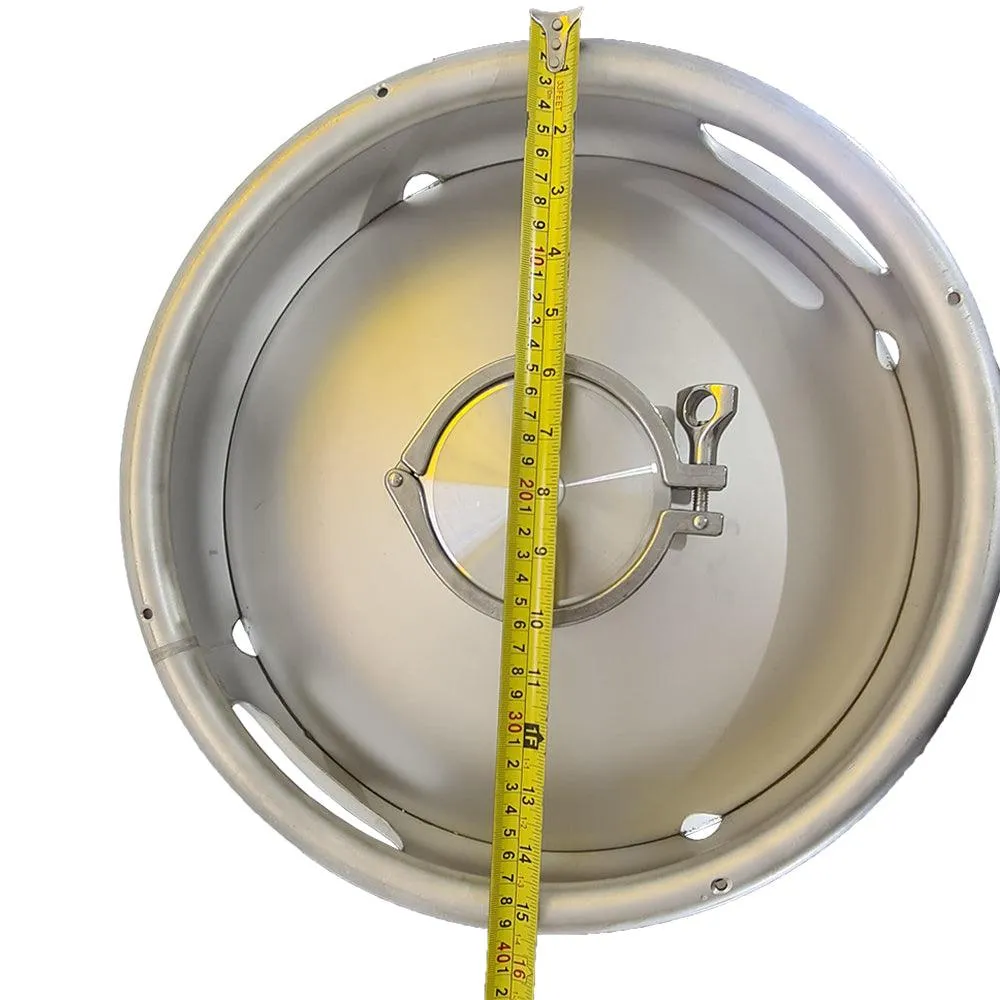 118L Kegmenter with 4inch Flat Lid , Airlock and 2inch end cap