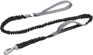 2 in 1 Dog Bungee Leash & Car Seatbelt-Black