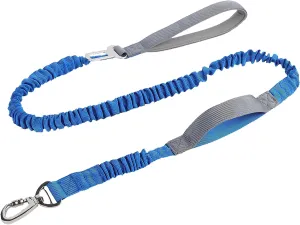 2 in 1 Dog Bungee Leash & Car Seatbelt-Blue