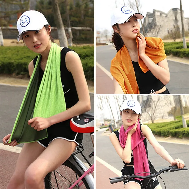 Absorbent Polyester Quick-drying Breathable Cold-skinned Fitness Sports Portable Towel, Package:30x100 Clasp Cup(Black)