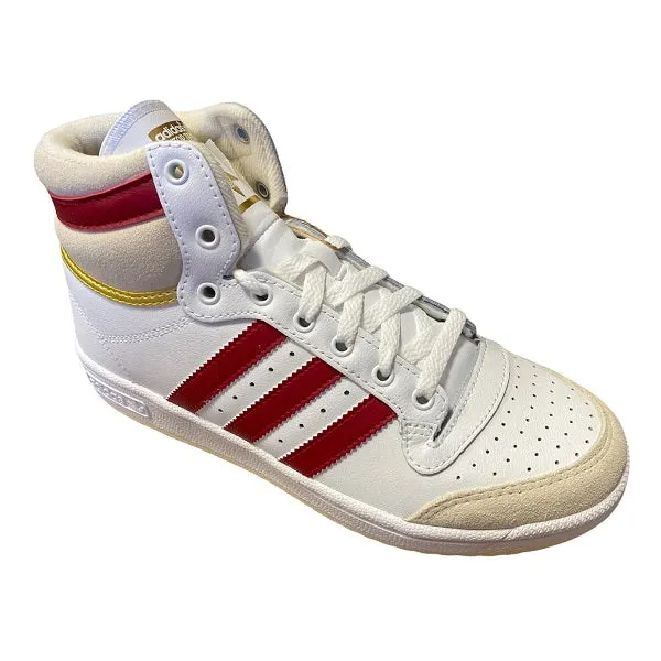 Adidas Originals sneakers alta da uomo Top Ten S24133 bianco-rosso-crema bianca