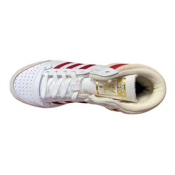 Adidas Originals sneakers alta da uomo Top Ten S24133 bianco-rosso-crema bianca