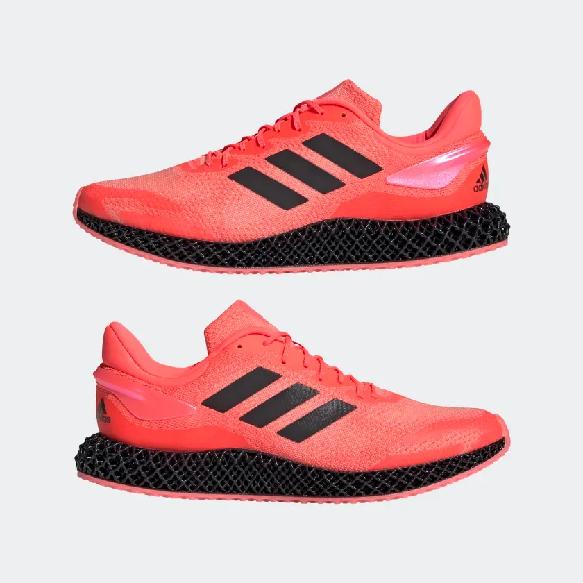 Adidas Unisex 4D Run 1.0 Shoes - Signal Pink / Core Black / Light Flash Orange