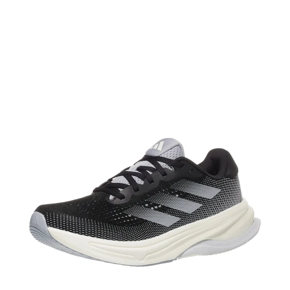 Adidas Women's Supernova Solution Sneaker in Core Black/Halo Silver/Dash Grey