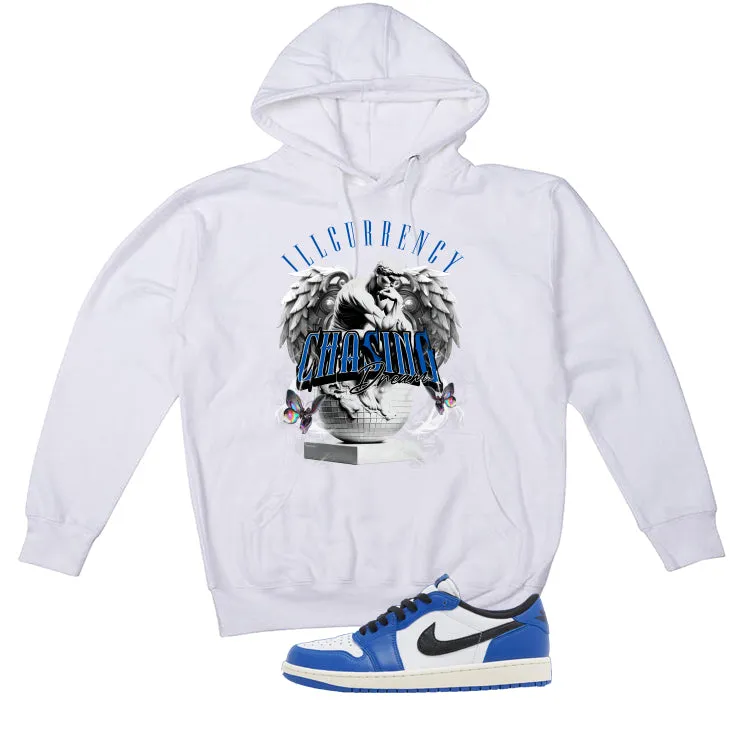 Air Jordan 1 Low OG Game Royal White T-Shirt (Chasing Dreams)| illcurrency