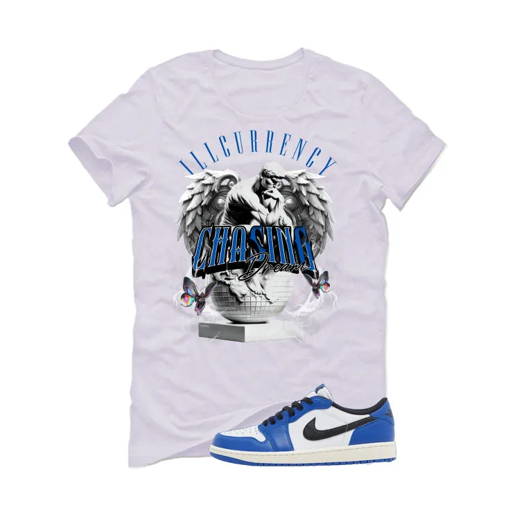 Air Jordan 1 Low OG Game Royal White T-Shirt (Chasing Dreams)| illcurrency