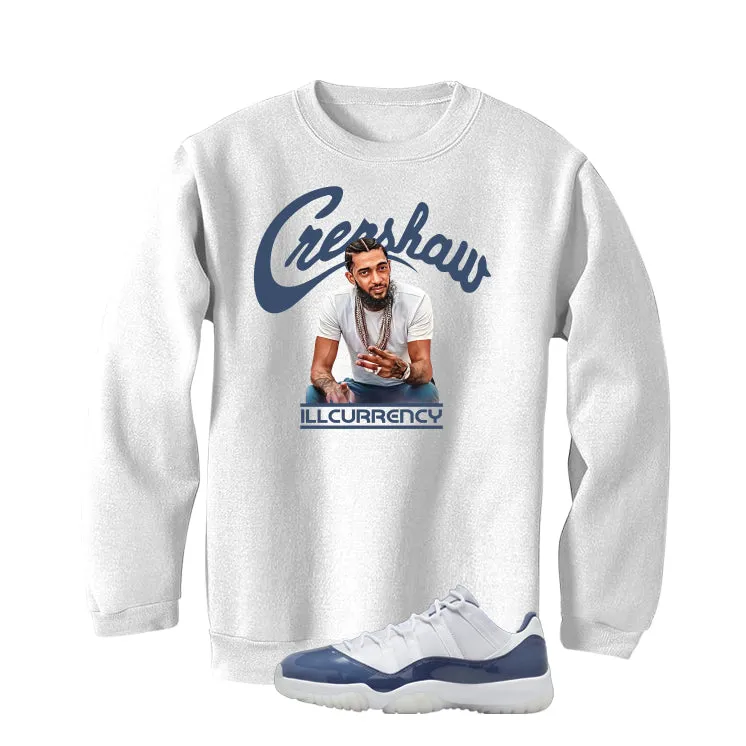 Air Jordan 11 Low Diffused Blue White T-Shirt (Crenshaw)| illcurrency