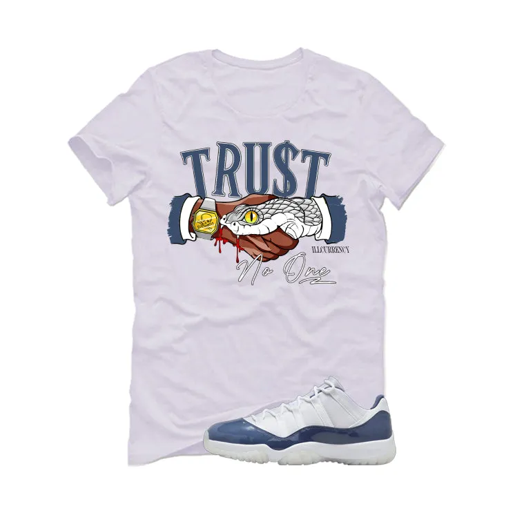 Air Jordan 11 Low Diffused Blue White T-Shirt (TRUST NO ONE)| illcurrency