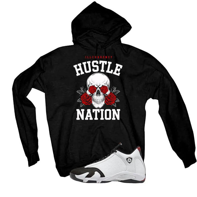 Air Jordan 14 Black Toe Black T-Shirt (Hustle Nation)| illcurrency