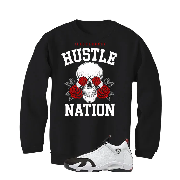 Air Jordan 14 Black Toe Black T-Shirt (Hustle Nation)| illcurrency