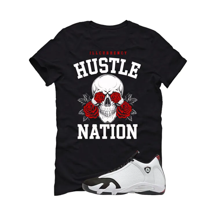 Air Jordan 14 Black Toe Black T-Shirt (Hustle Nation)| illcurrency