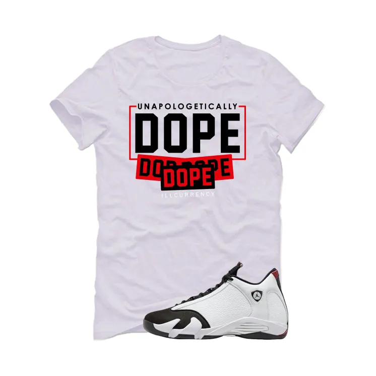 Air Jordan 14 Black Toe White T-Shirt (DOPE)| illcurrency