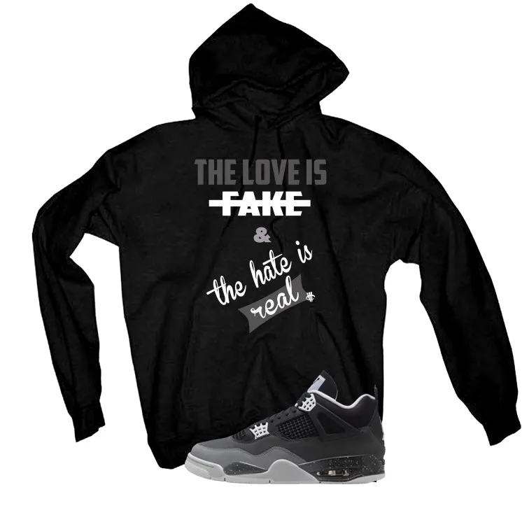 Air Jordan 4 Fear Pack Black T-Shirt (Love is Fake)| illcurrency