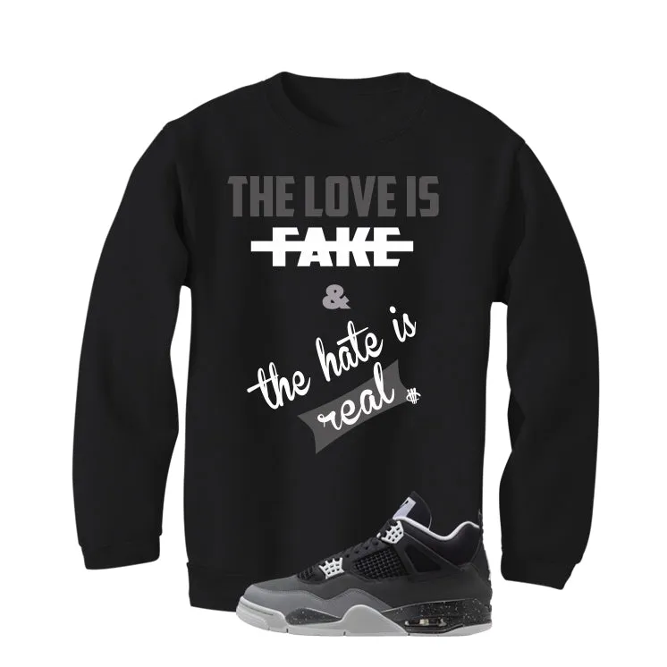 Air Jordan 4 Fear Pack Black T-Shirt (Love is Fake)| illcurrency