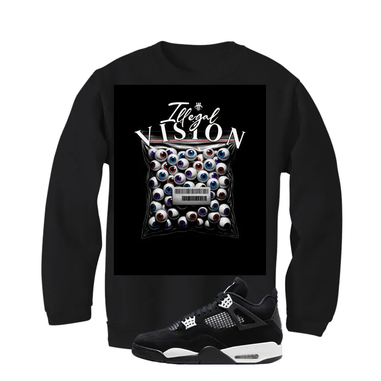 Air Jordan 4 White Thunder Black T-Shirt (illegal vision)| illcurrency