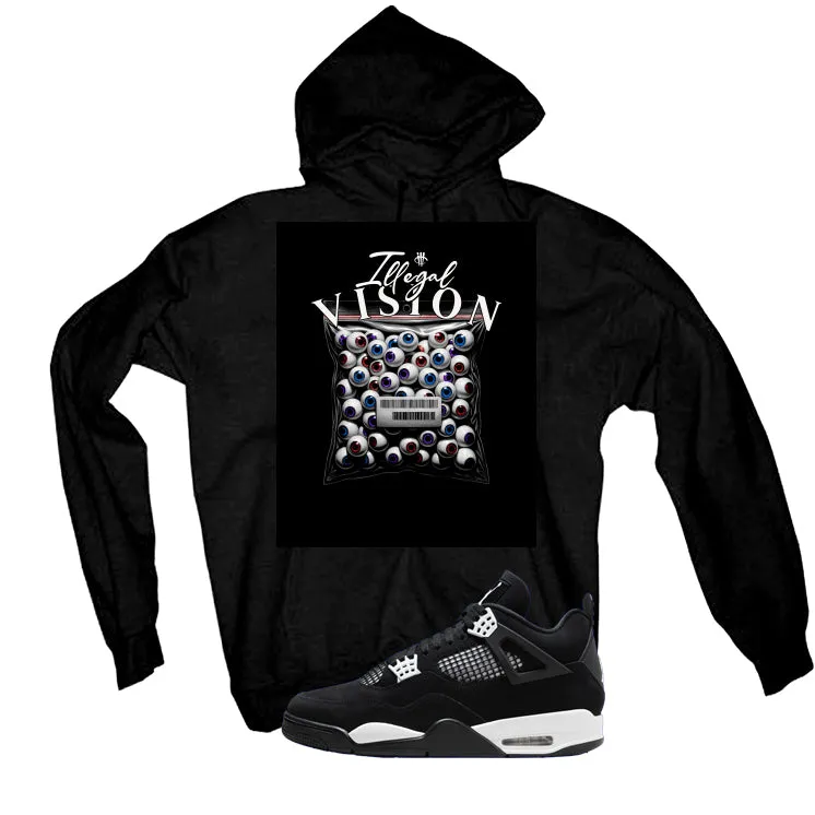 Air Jordan 4 White Thunder Black T-Shirt (illegal vision)| illcurrency