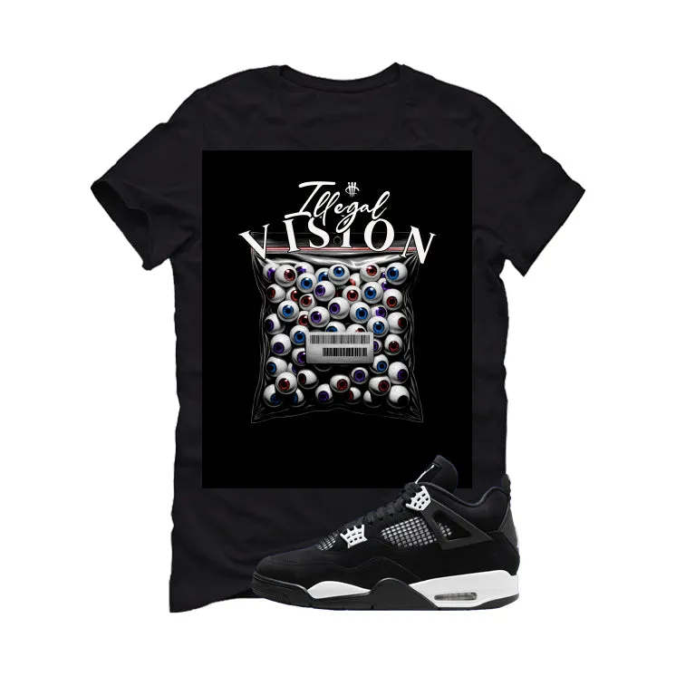 Air Jordan 4 White Thunder Black T-Shirt (illegal vision)| illcurrency