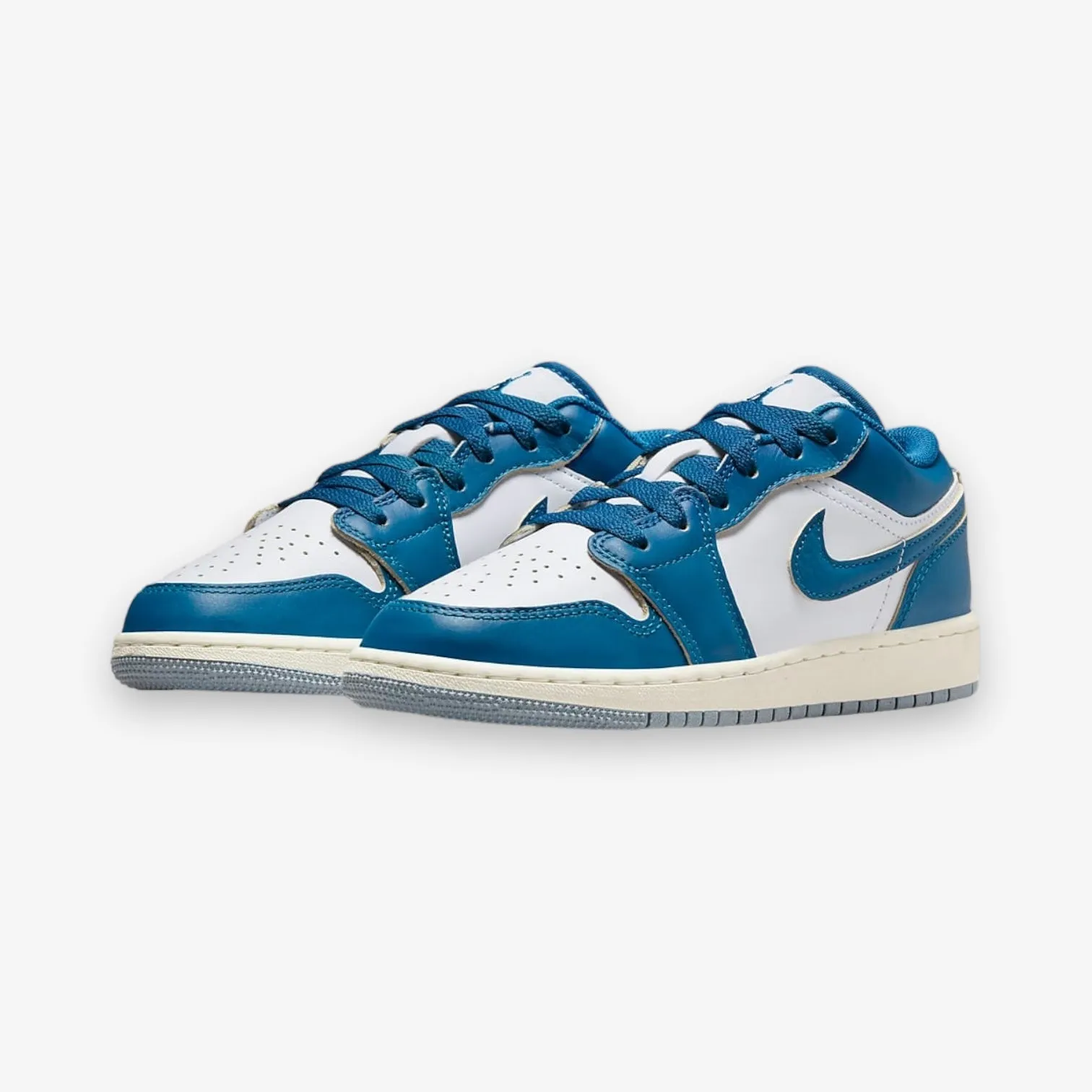 Air Jordan1 Low SE (GS) White Industrial Blue FN9137-141