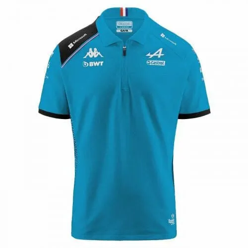 Alpine Racing F1 2023 Kids Team Polo Shirt -Youth Black/White/Blue