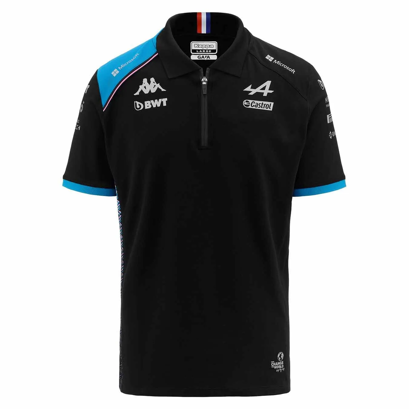 Alpine Racing F1 2023 Kids Team Polo Shirt -Youth Black/White/Blue