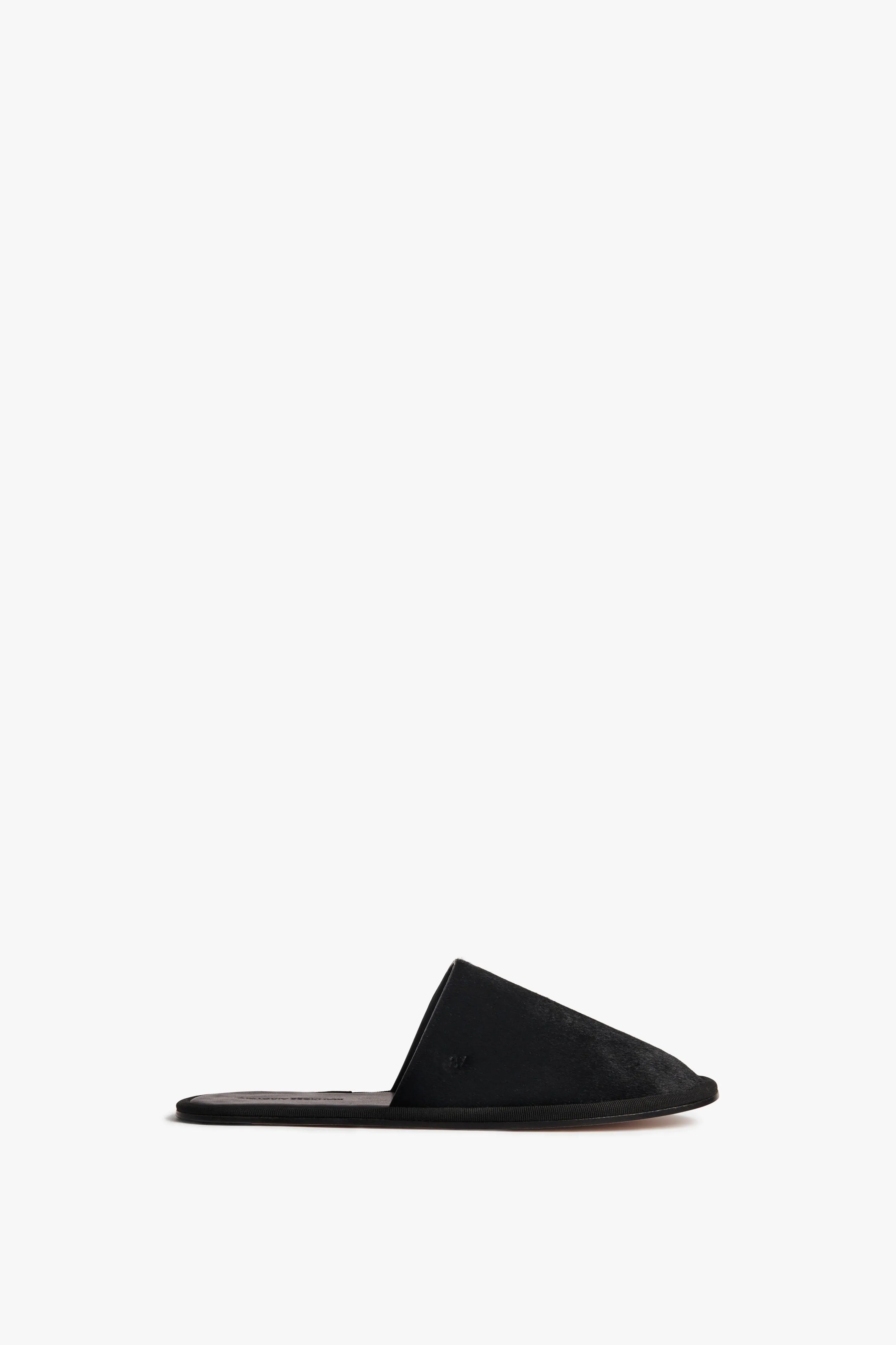 Amelia Leather Mule in Black