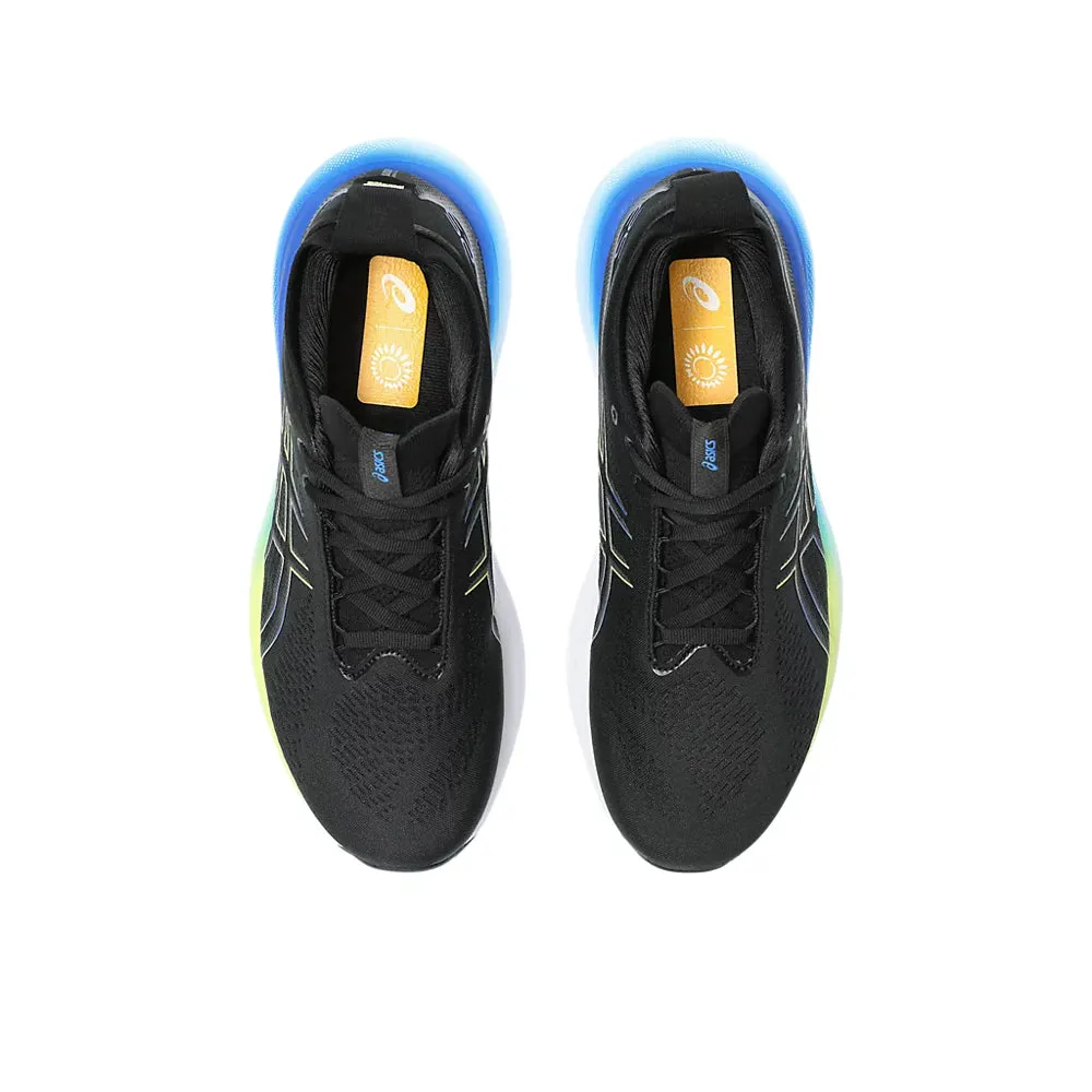 ASICS GEL-NIMBUS 25 (M) - (BLACK/GLOW/YELLOW) - RUNNING SHOES