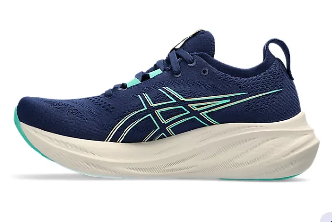 ASICS Gel Nimbus 26 (Blue Expanse/Aurora Green) - Women's