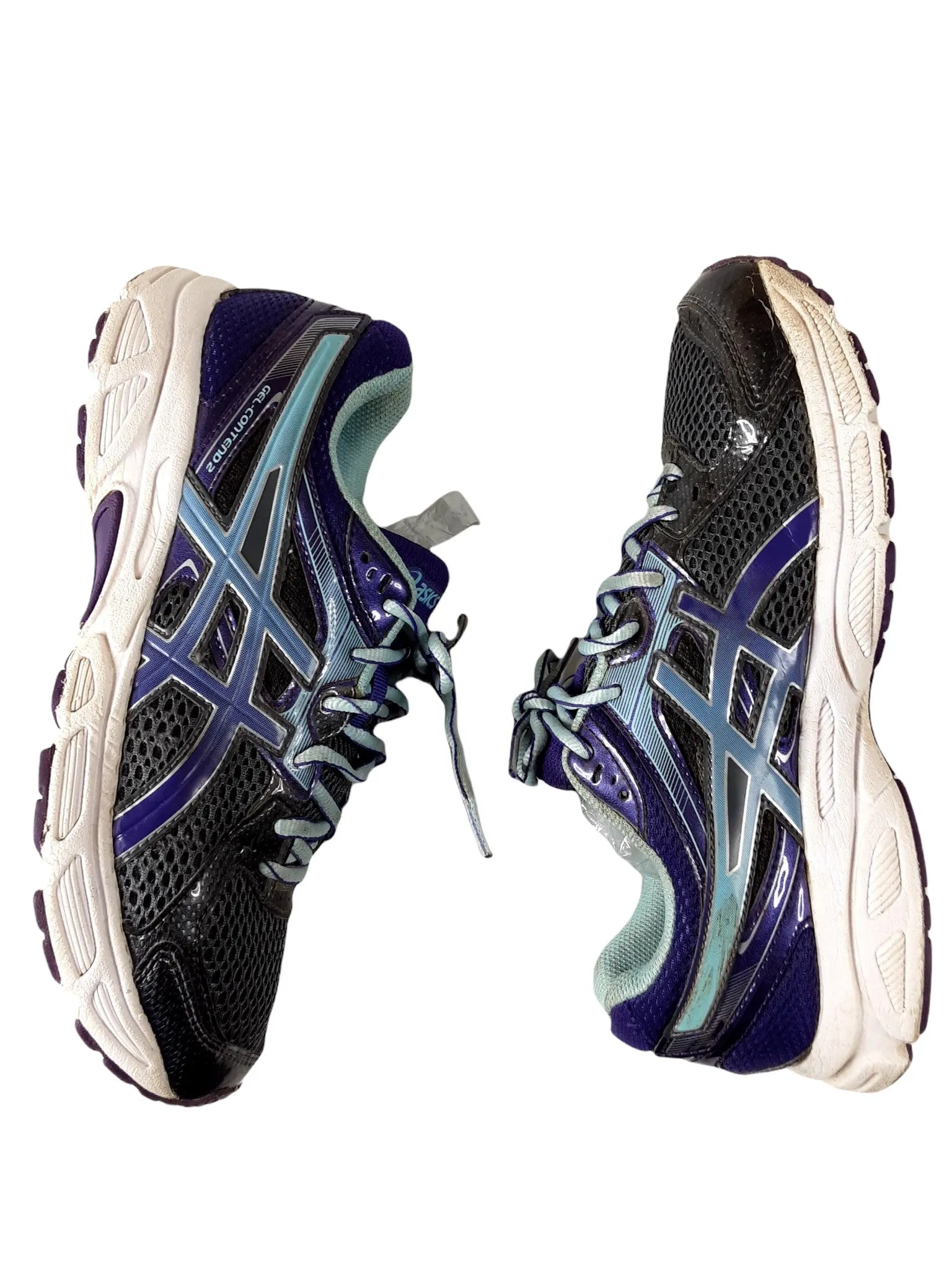 ASICS Gray/Purple Gel-Contend 2 Women's Shoes Women's (Size: 8.5) T474N