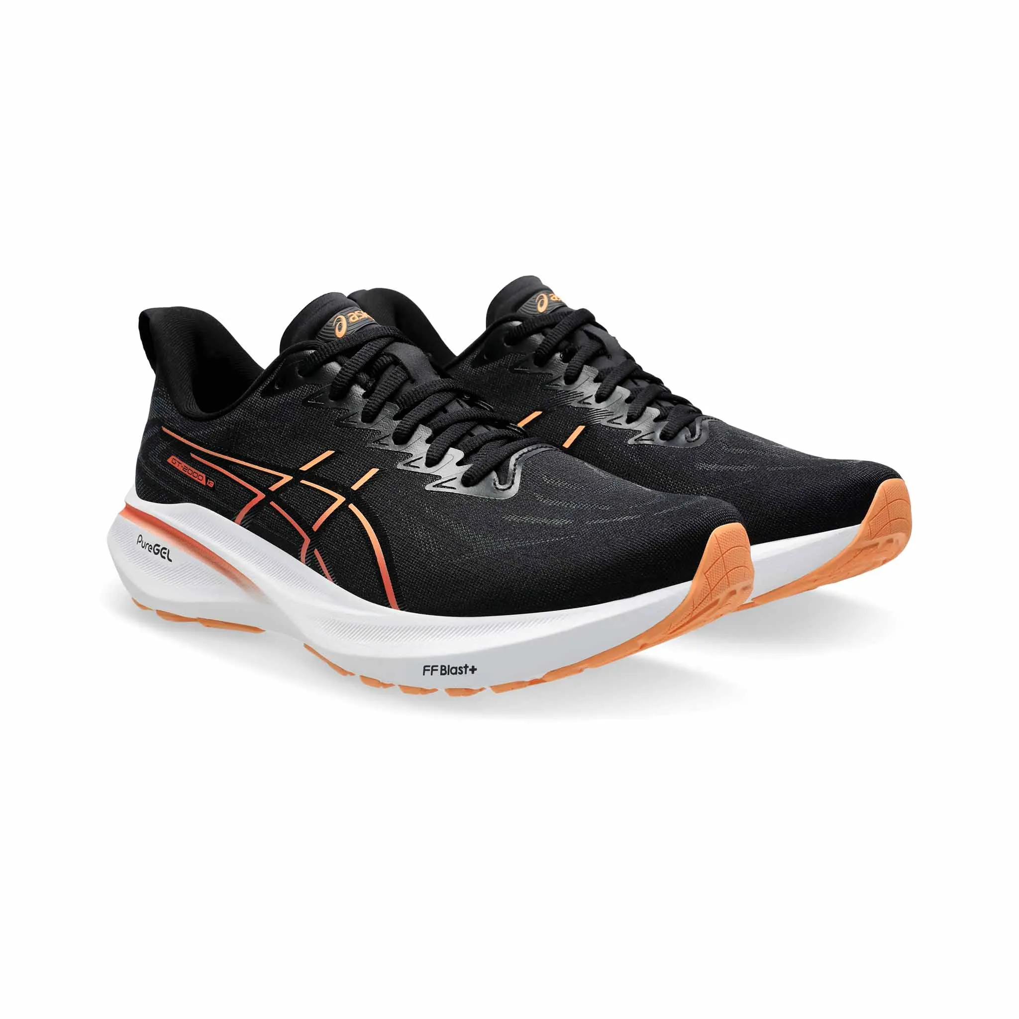 ASICS | Men's GT-2000 13 Running Shoes - Black/Faded Orange