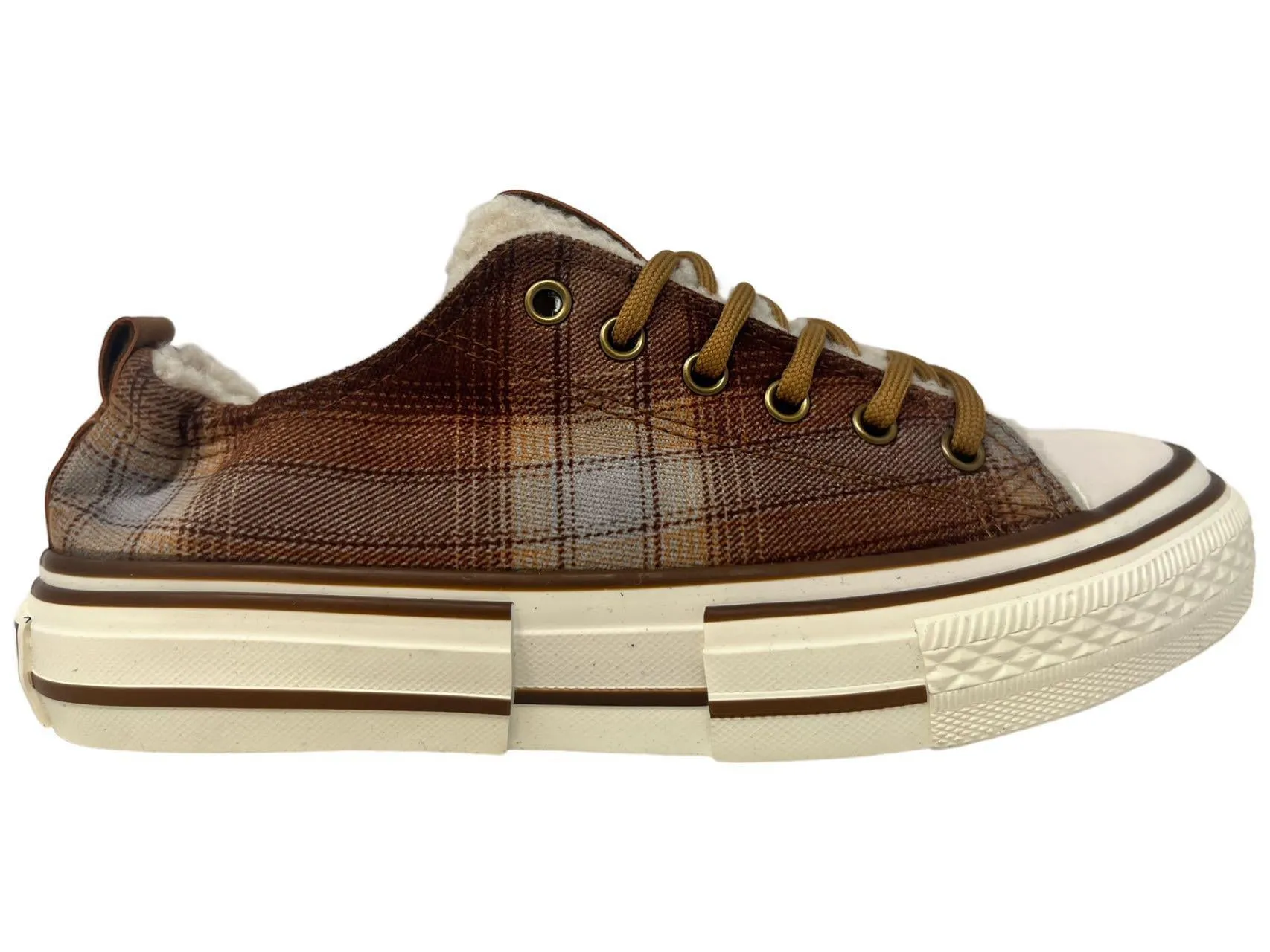 Autumn Blaze Plaid Sneakers