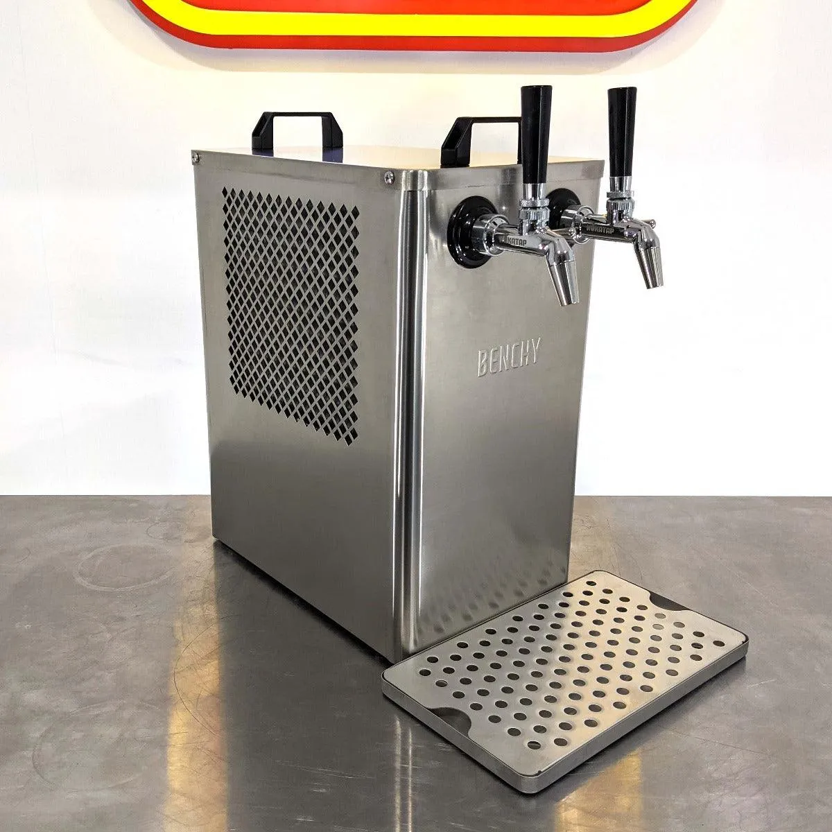 Benchy - Carbon - Double Taps Bench Top Keg Dispenser (Stainless FC  Taps)12v/ 24v/240V