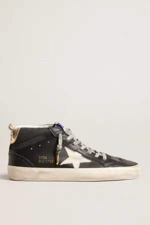 Black Mid Star with Gold Heel and White Star