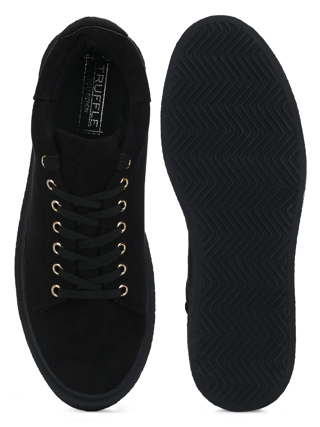 Black Suede Lace-Up Creepers