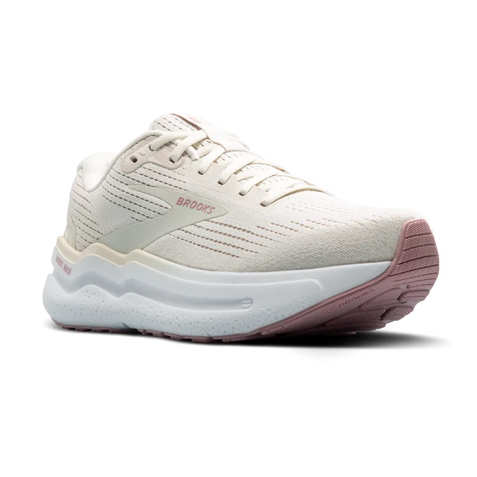 Brooks Women's Ghost Max 2 B Width Coconut Milk/Gray/Zephyr