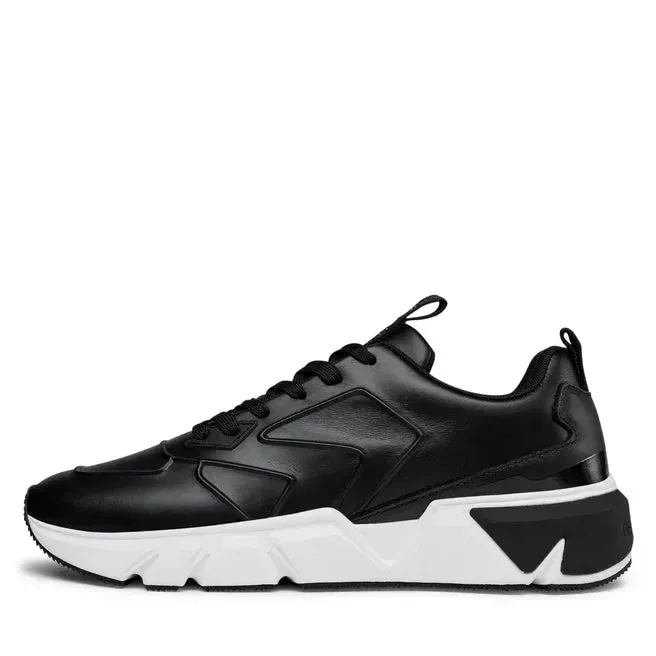 Calvin Klein Low Top Lace Up Lth Hf Trainer HM0HM00995-BLKWHT