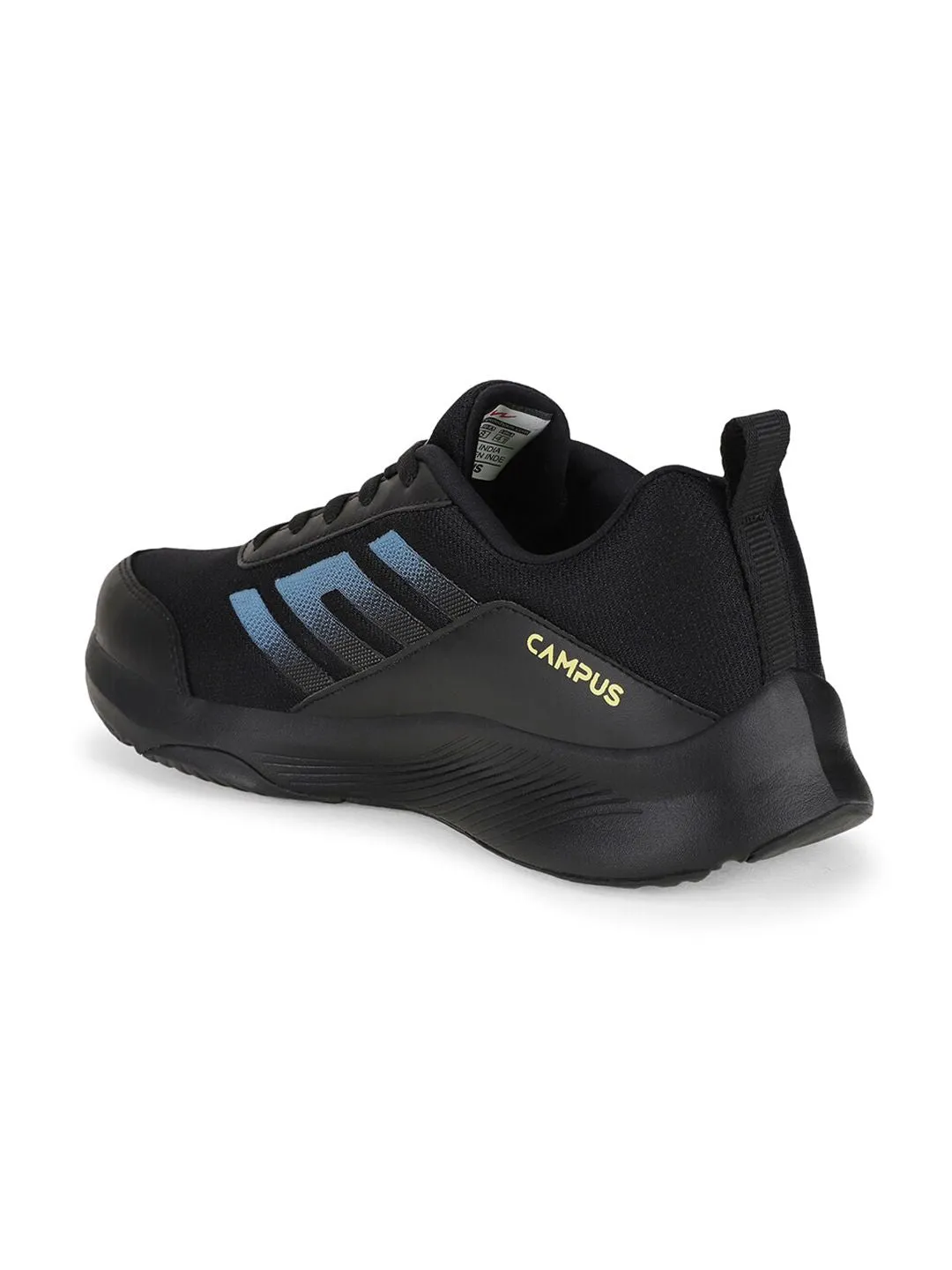 Campus Infinite Men Black Mesh Running Sports Shoes