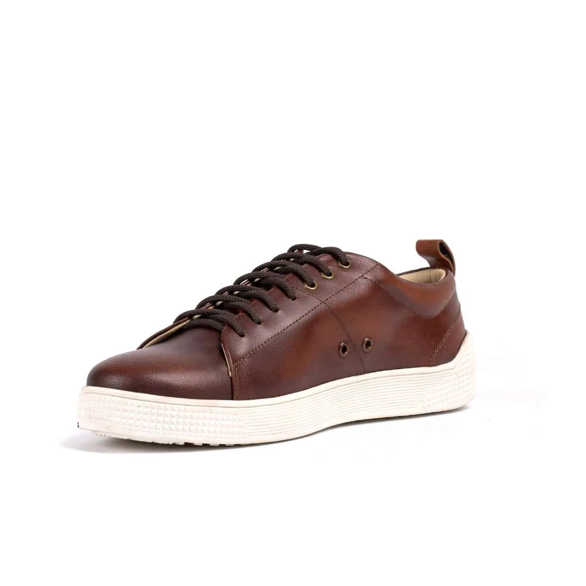 Cognac Leather Sneakers