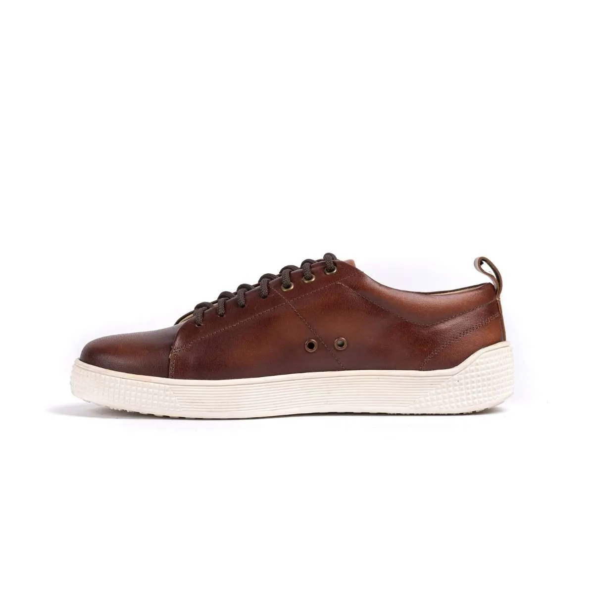 Cognac Leather Sneakers