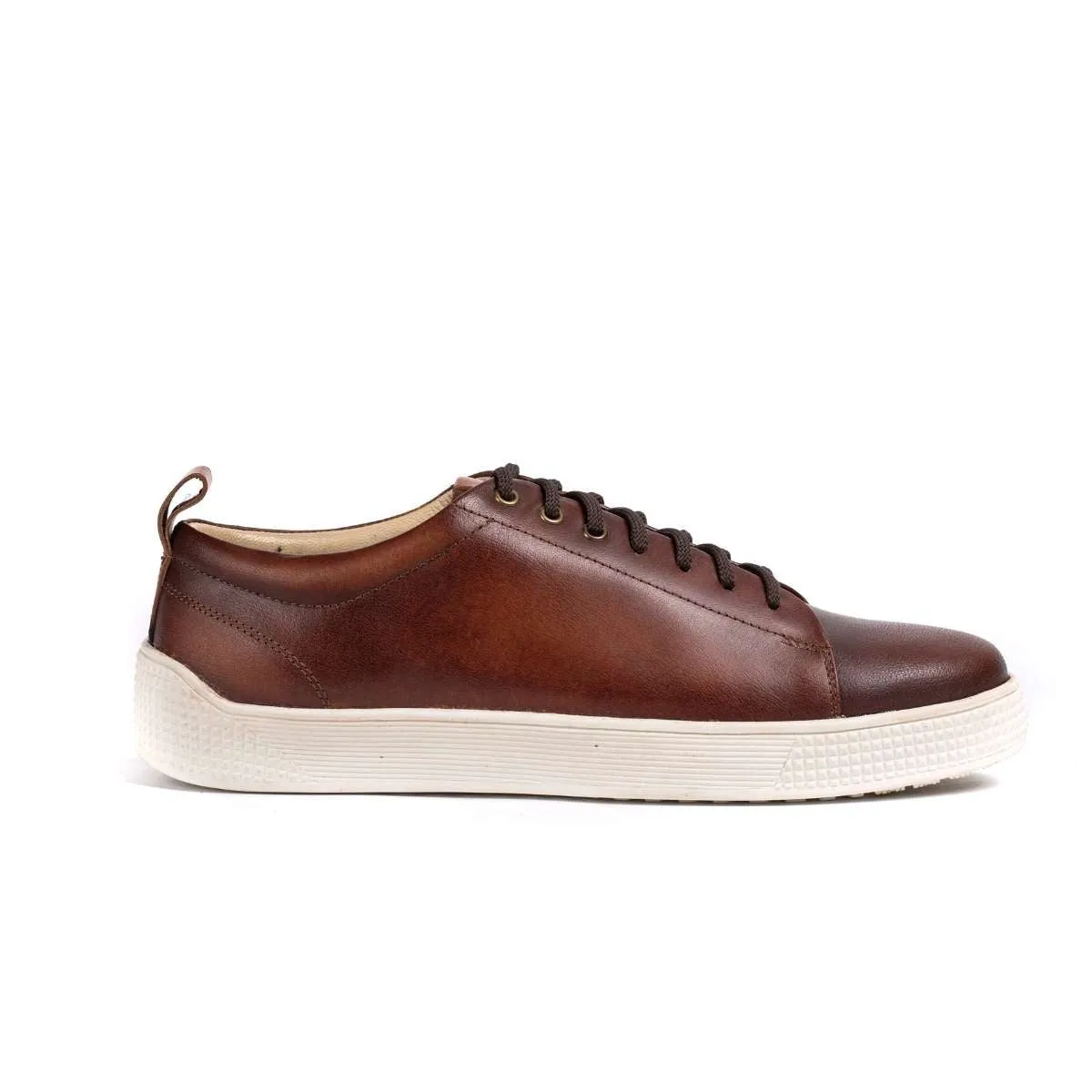 Cognac Leather Sneakers