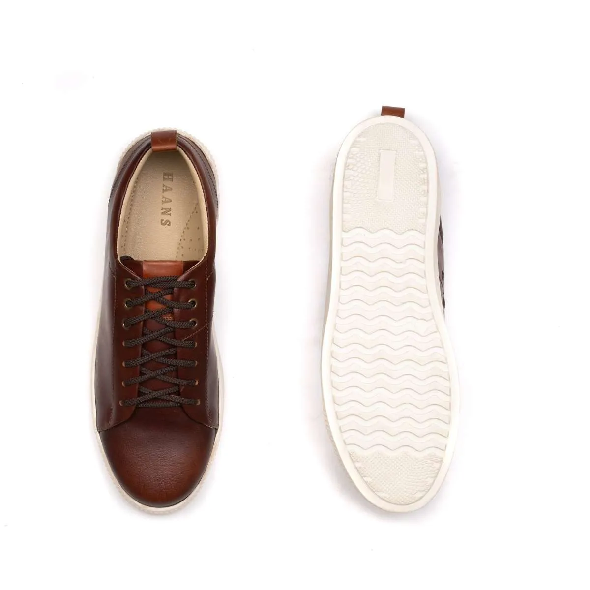 Cognac Leather Sneakers