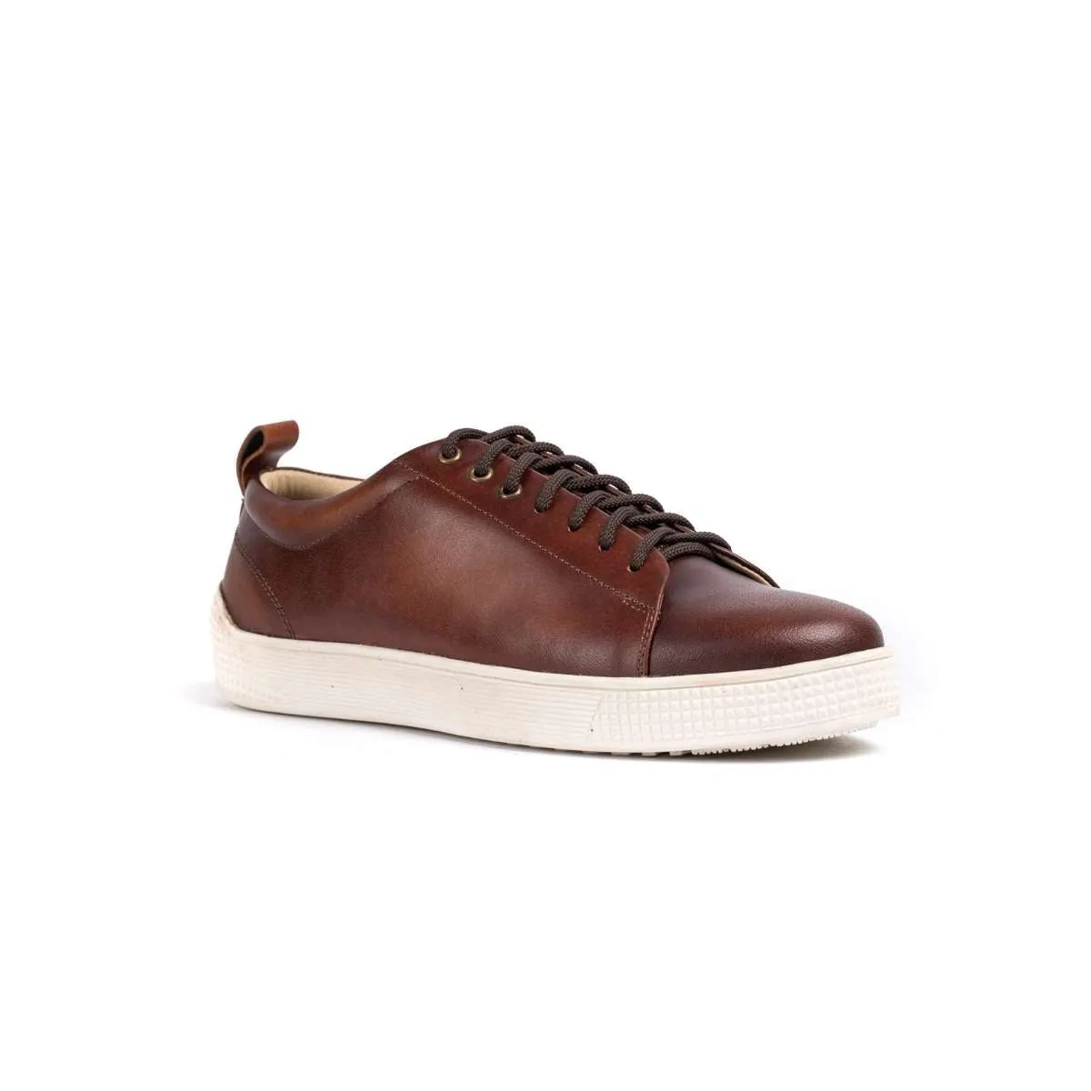 Cognac Leather Sneakers