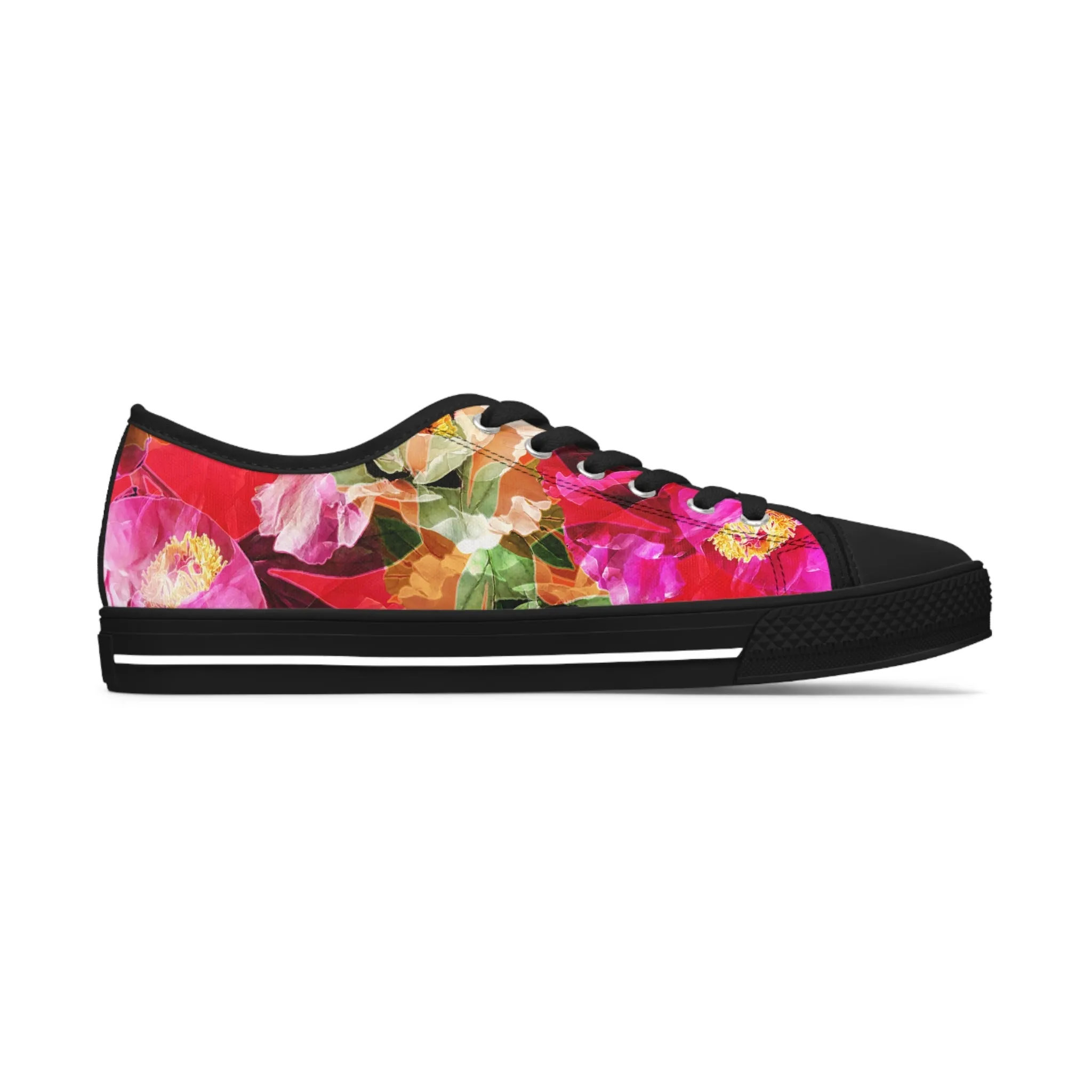 Colorful Floral Women's Low Top Sneakers - Stylish Casual Footwear for Spring & Summer