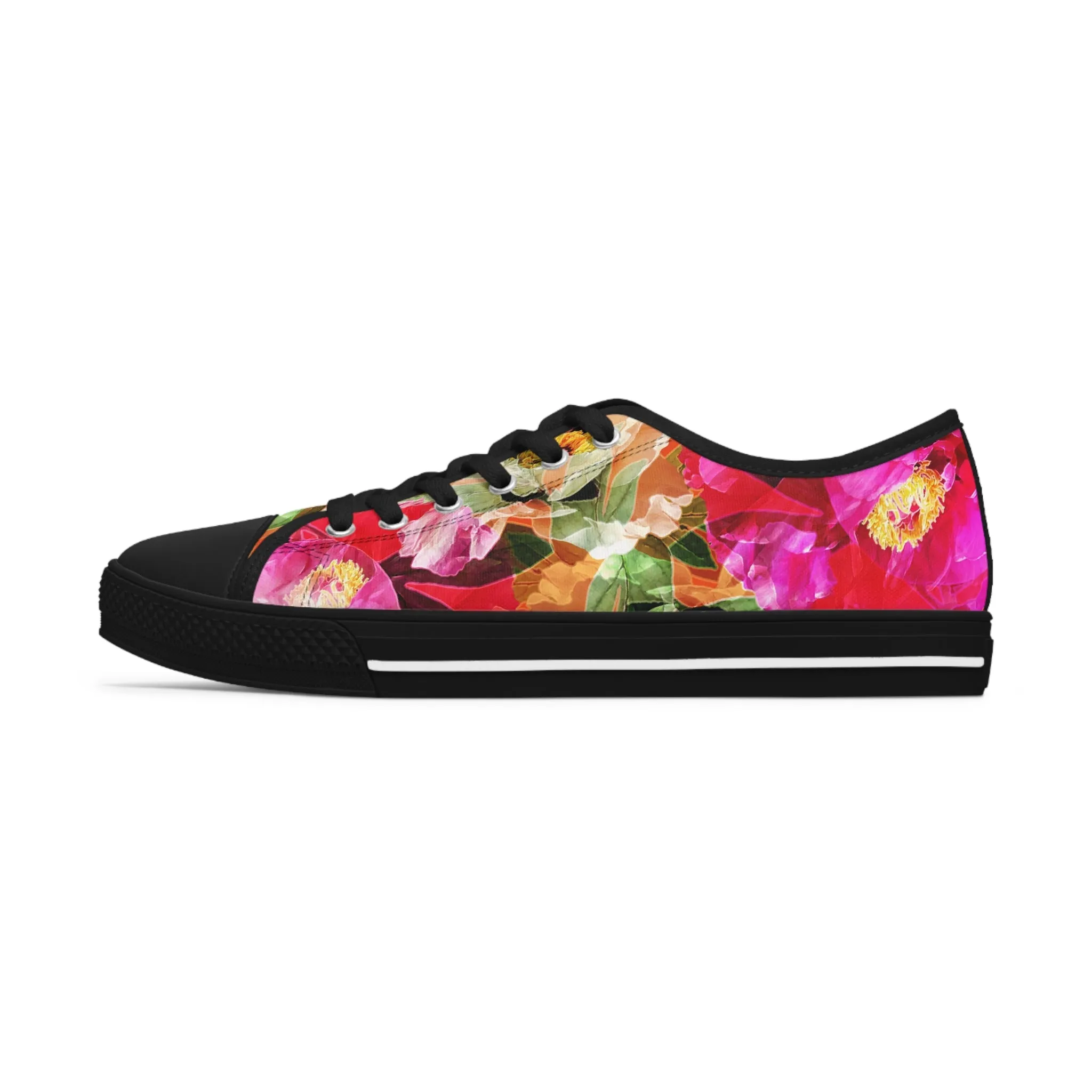 Colorful Floral Women's Low Top Sneakers - Stylish Casual Footwear for Spring & Summer