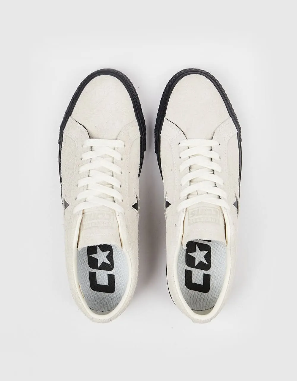 Converse One Star Shaggy Suede Skate Shoes - Egret/Egret/Black