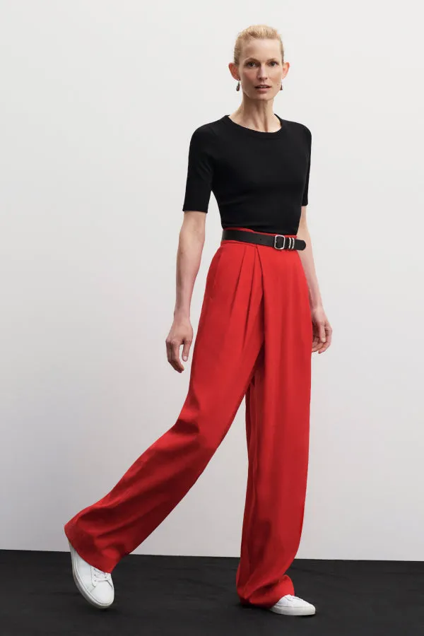 Conway Pant - Eco Sateen :: Maraschino