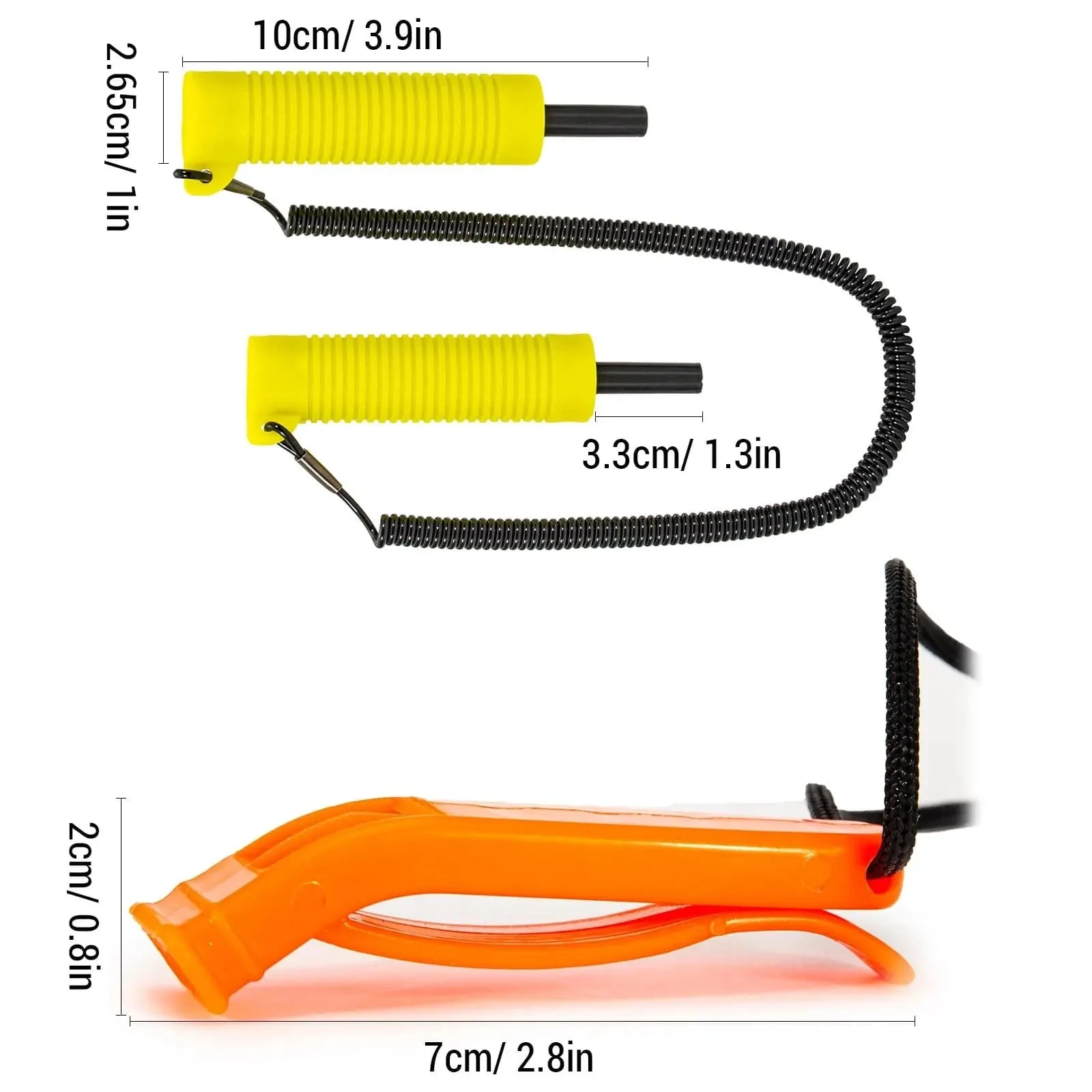 Crampon Ice Fishing Safety Kit Retractable Ice Picks Safety Whistle Ice Cleats for Ice Fishing Skating Climbing