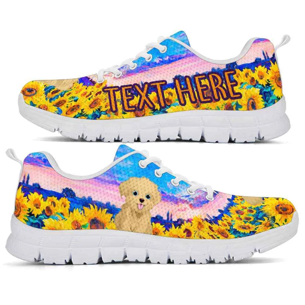 Custom Name Havanese Sneaker, Havanese Sunflower Sky Sneakers Running Shoes, Best Running Shoes