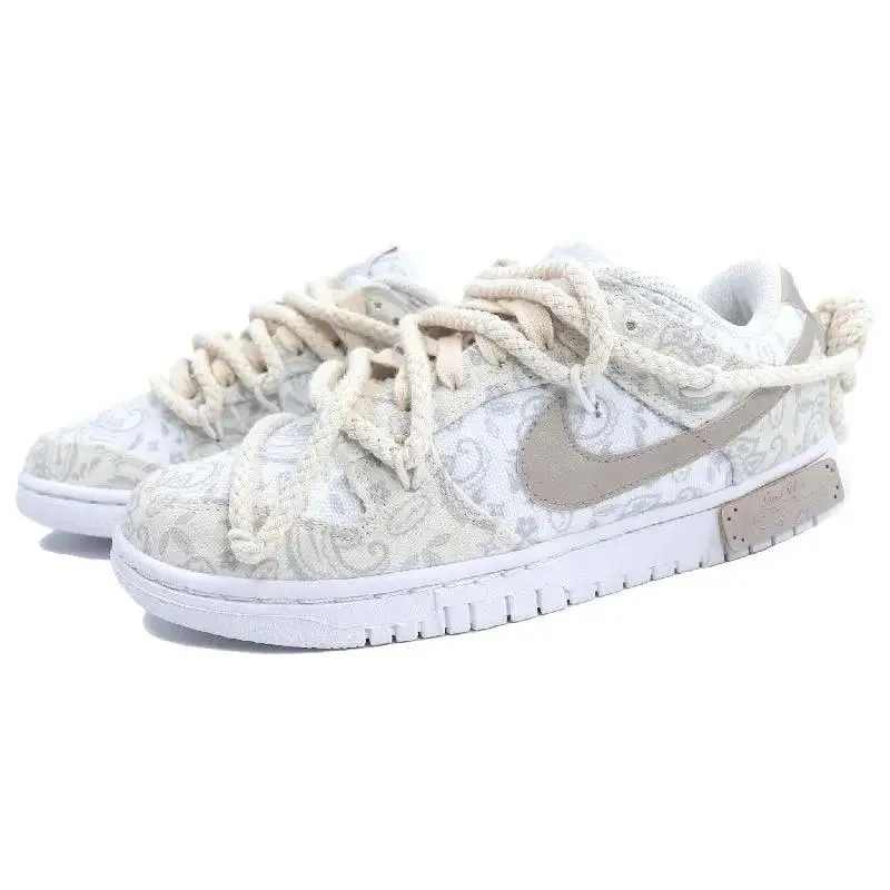 Customizable Nike Dunk Women's Skateboarding Sneakers DJ9955-100 in White