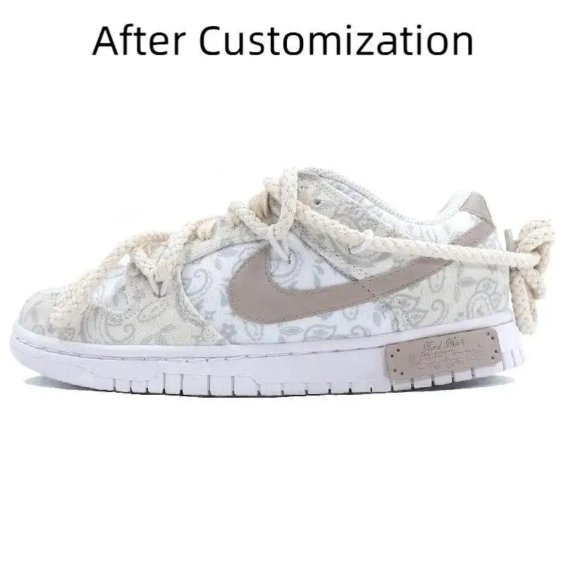 Customizable Nike Dunk Women's Skateboarding Sneakers DJ9955-100 in White