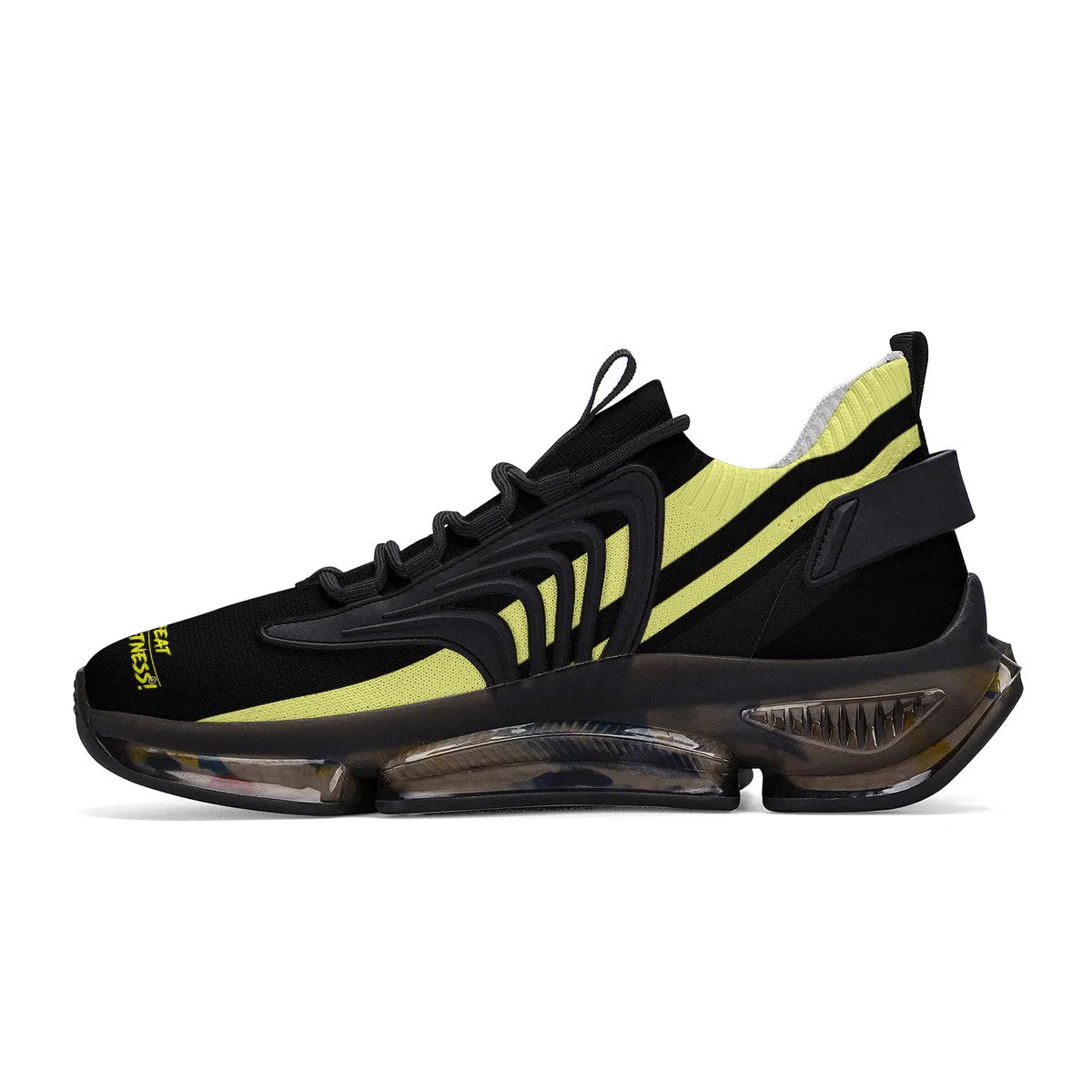 DCYG X2 Black & Yellow Air Max React Sneakers - Black